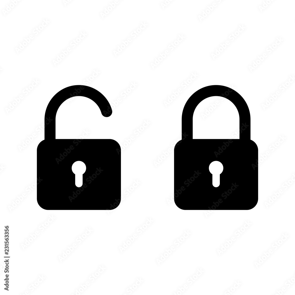 Lock vector icon Lock vector icon