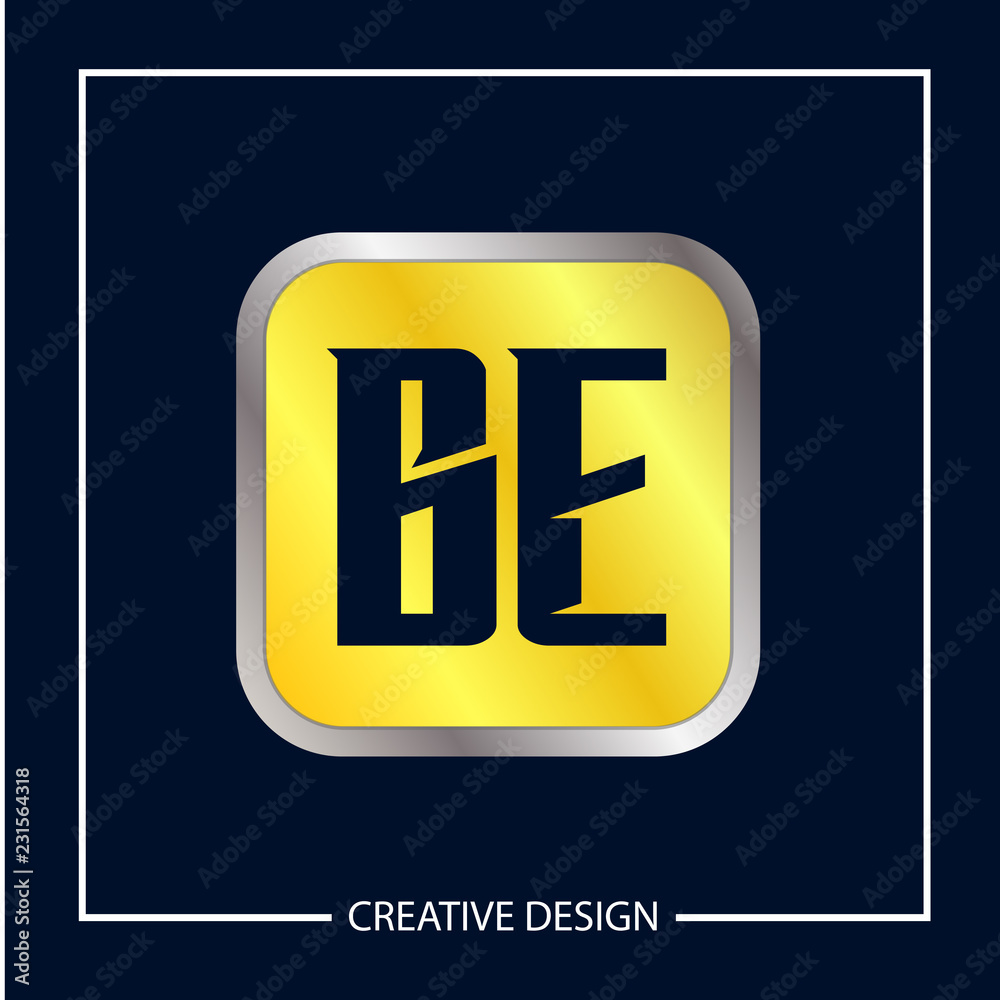 Initial Letter BE Logo Template Design Vector Illustration Initial Letter BE Logo Template Design Vector Illustration