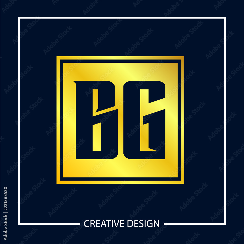 Initial Letter BG Logo Template Design Vector Illustration