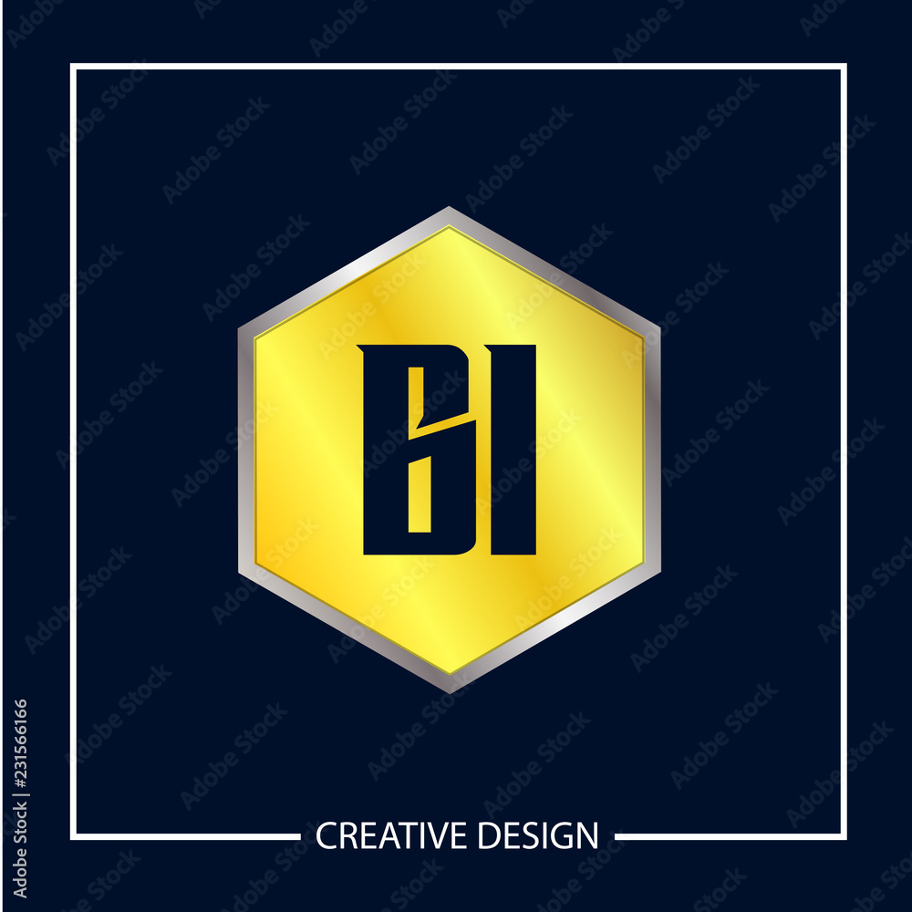 Initial Letter BI Logo Template Design Vector Illustration