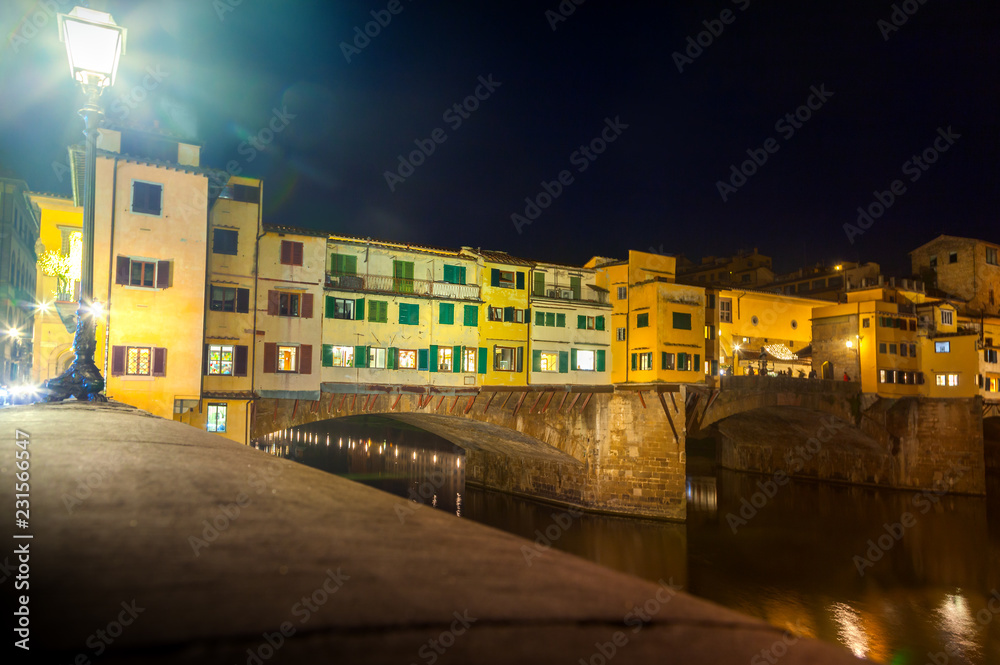View of Ponte Vecchio at night