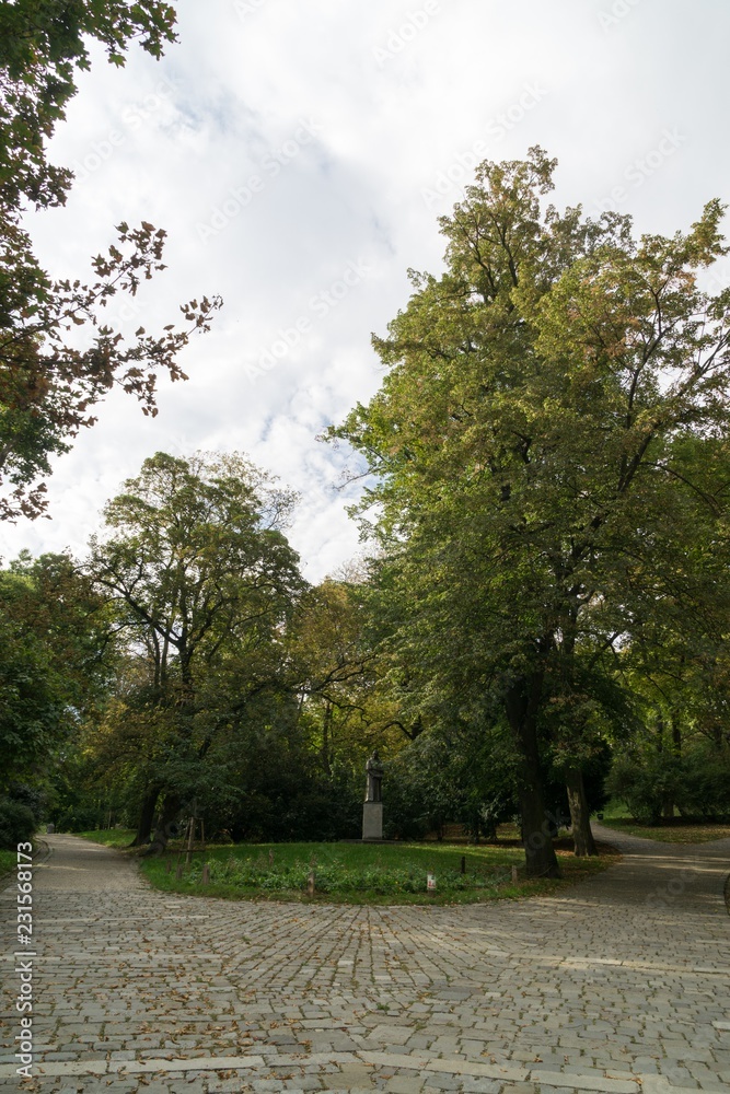 Obraz premium Brno, Czech Republic; 12.9.2018; Statue in the Park of Spilberk . Brno, Czech Republic