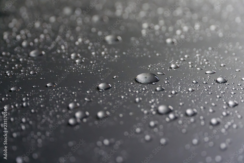 Waterdrops on silver sureface Waterdrops on silver sureface