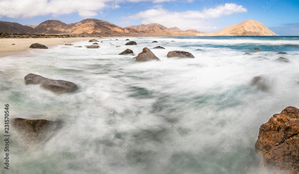 Fototapeta premium White water and sands at 