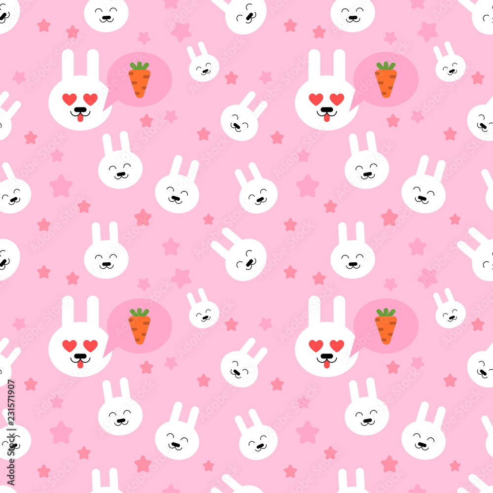 Seamless pattern with rabbits Seamless pattern with rabbits