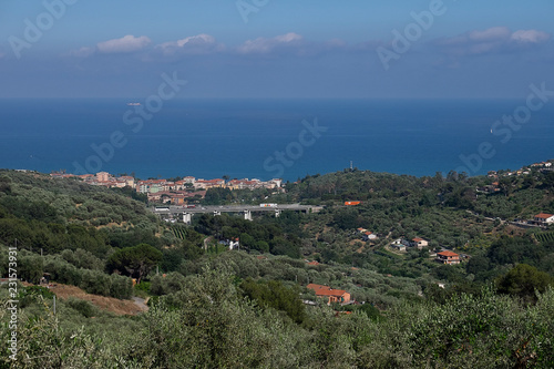 View Coast near Imperia Italy