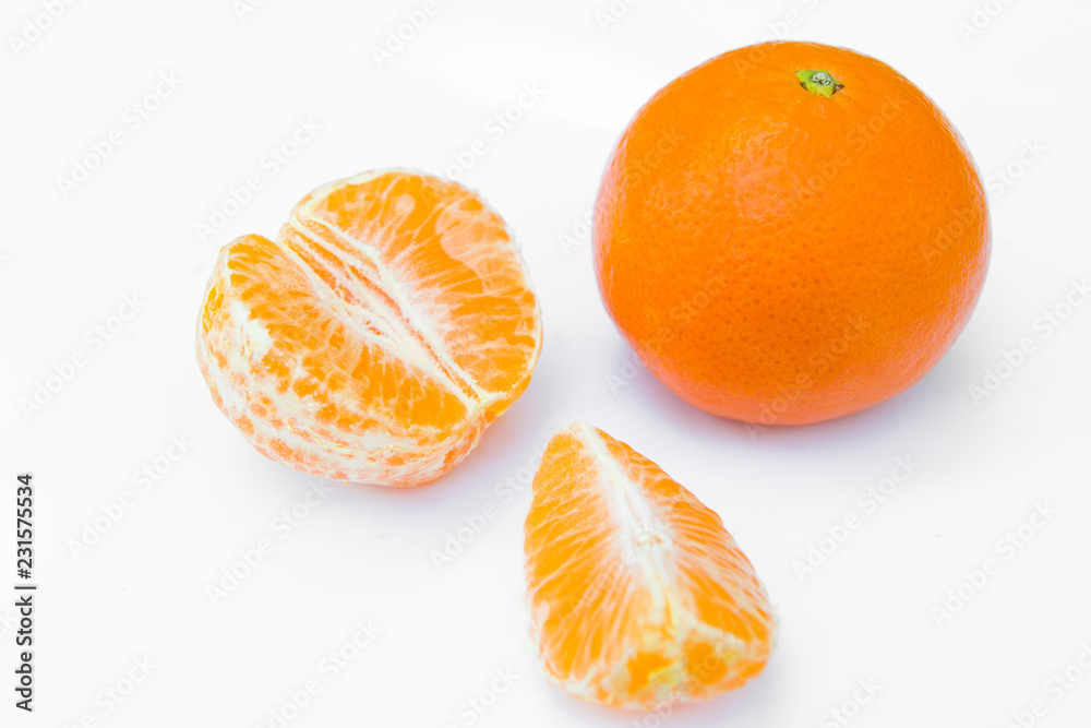 bright orange juicy ripe mandarins top view isolated on white background bright orange juicy ripe mandarins top view isolated on white background