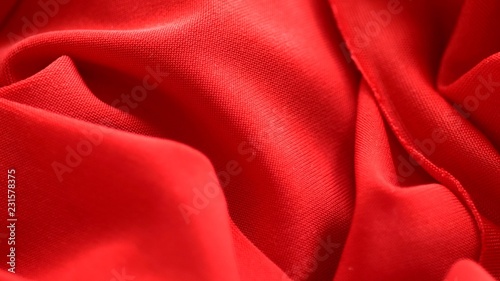 Red Satin Fabric Background