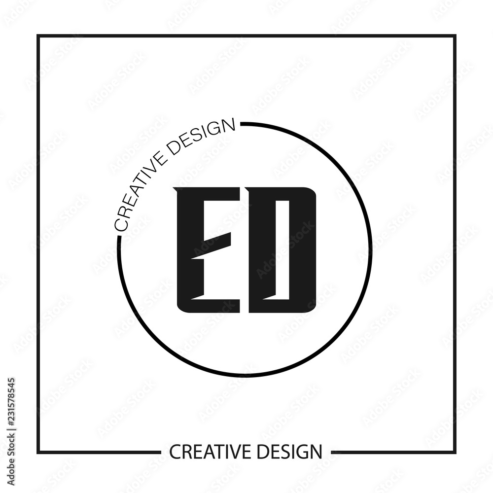 Initial Letter ED Logo Template Design Vector Illustration Initial Letter ED Logo Template Design Vector Illustration