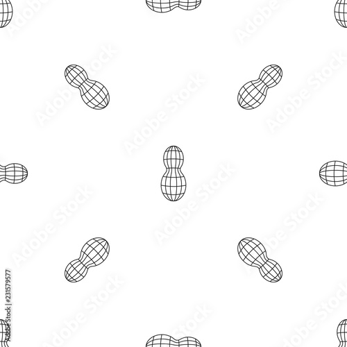 Raw peanut pattern seamless vector repeat geometric for any web design