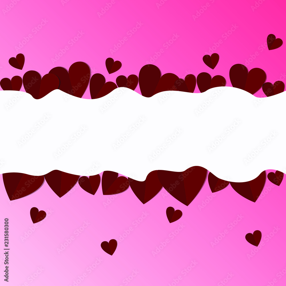 red hearts isolated on a pink background red hearts isolated on a pink background