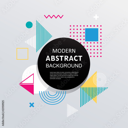Abstract circle geometric pattern designs and backgrounds. Use for modern design, cover, template, decorated, brochure, flyer, Vector.