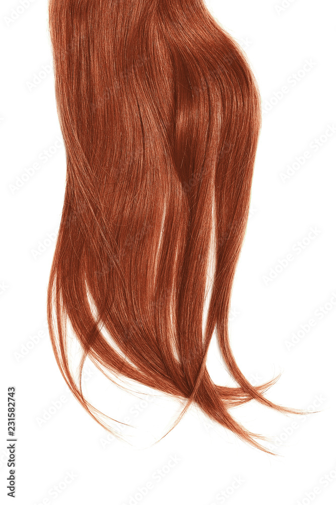 Disheveled henna hair isolated on white background Disheveled henna hair isolated on white background