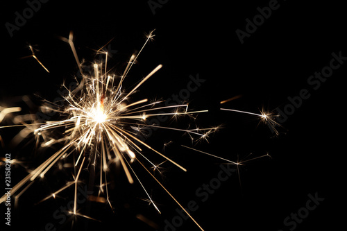 Sparkler at night