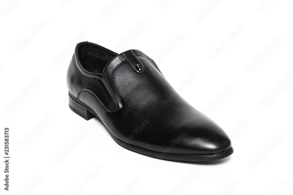 Office leathers man shoes isolated on white Office leathers man shoes isolated on white