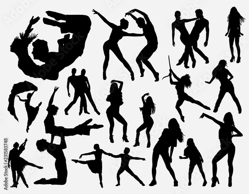 Extreme dance silhouette for symbol, logo, web icon, mascot, game elements, mascot, sign, sticker design, or any design you want. Easy to use. 