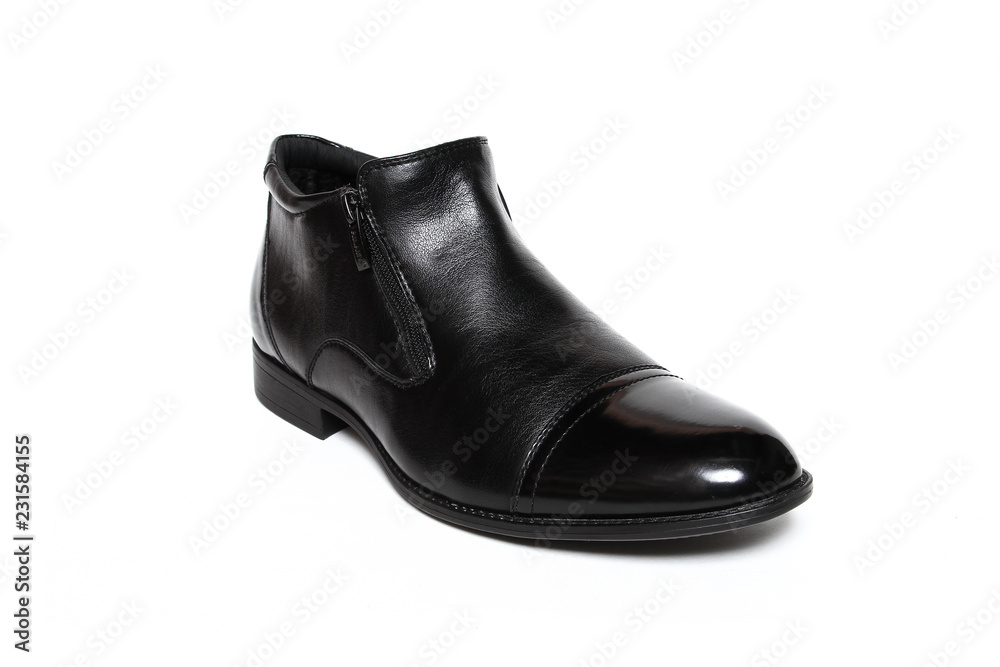 Office leathers man shoes isolated on white Office leathers man shoes isolated on white