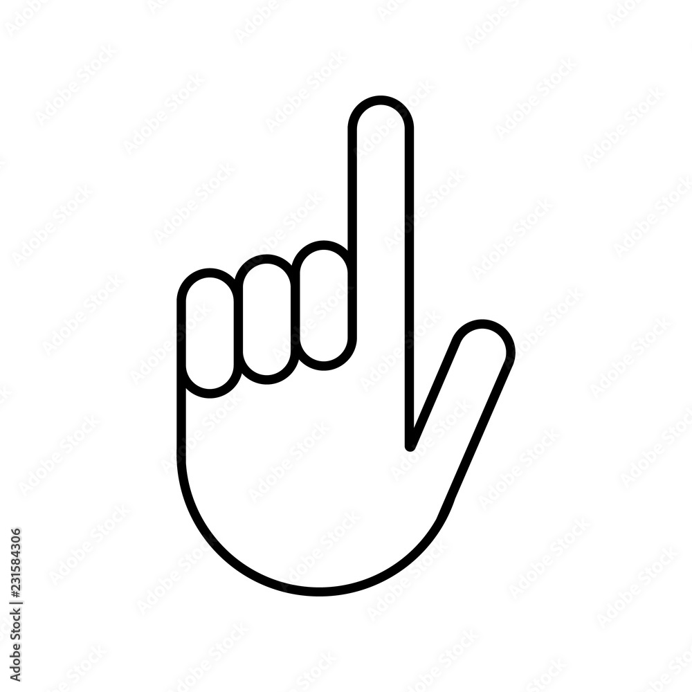 Hand icon on white background. Vector illustration. Hand icon on white background. Vector illustration.