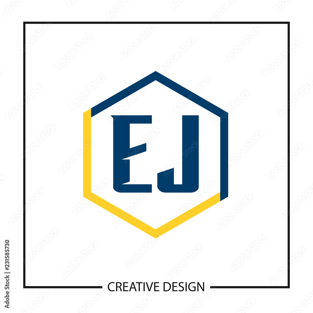 Fototapeta premium Initial Letter EJ Logo Template Design Vector Illustration