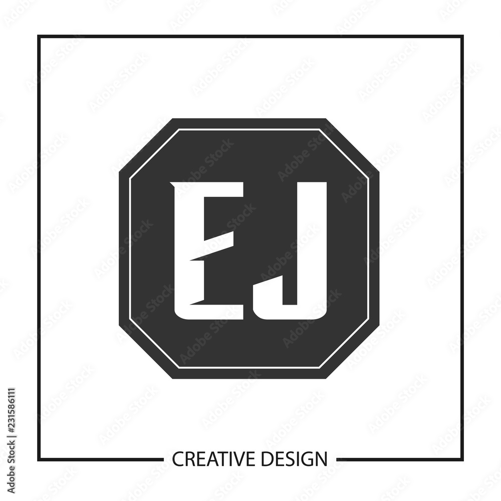 Fototapeta premium Initial Letter EJ Logo Template Design Vector Illustration