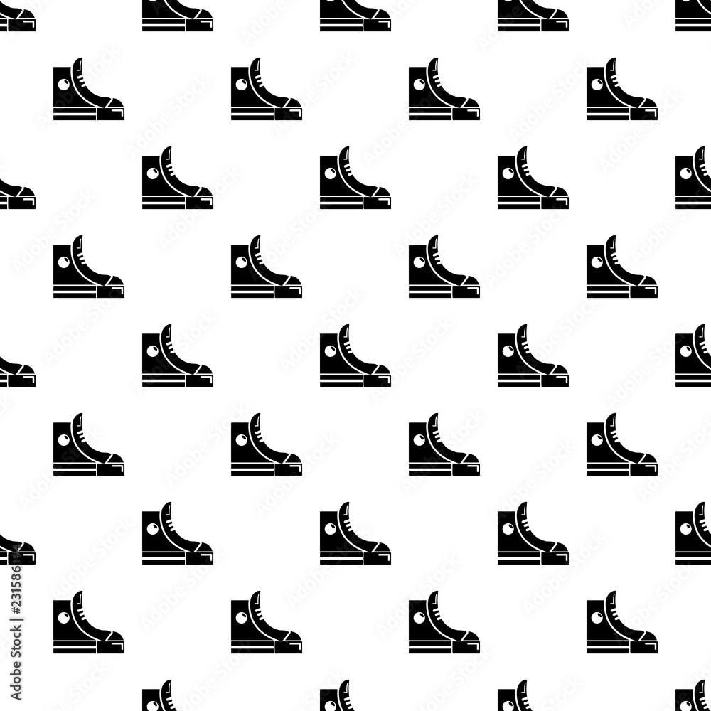 Sneakers hipster shoes pattern vector seamless repeating for any web design