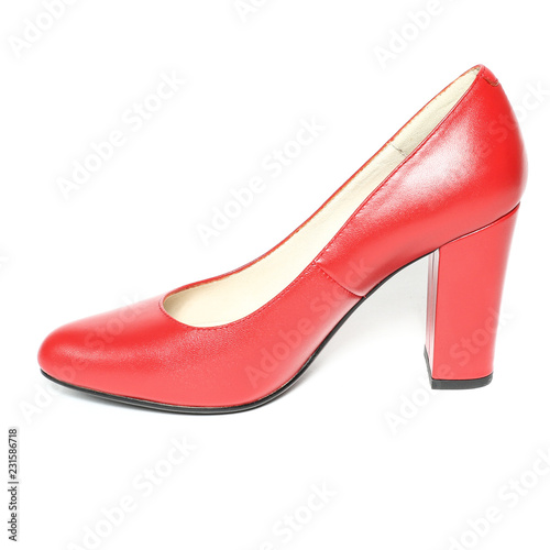 Women's toe and platform shoes isolated on white background