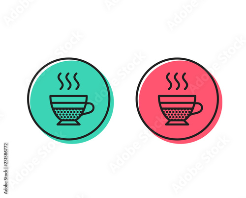 Cafe creme icon. Hot drink sign. Beverage symbol. Positive and negative circle buttons concept. Good or bad symbols. Cafe creme Vector