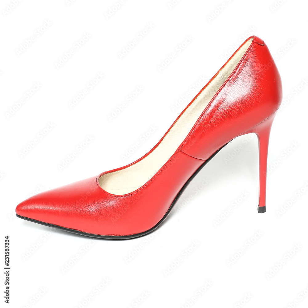 Women's toe and platform shoes isolated on white background Women's toe and platform shoes isolated on white background