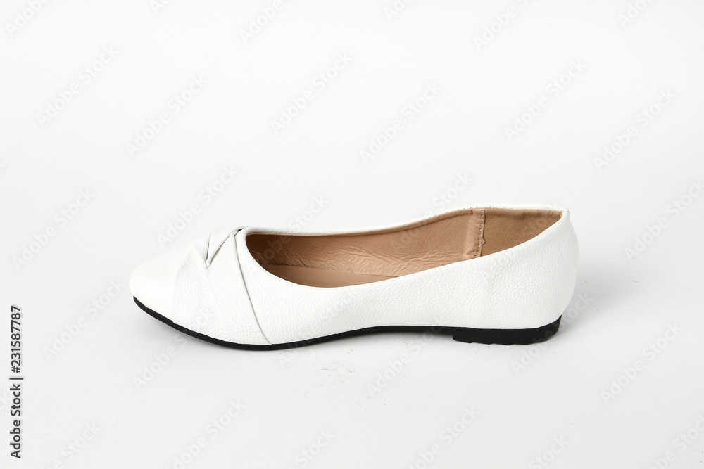 Women's shoes leather isolated on white background Women's shoes leather isolated on white background