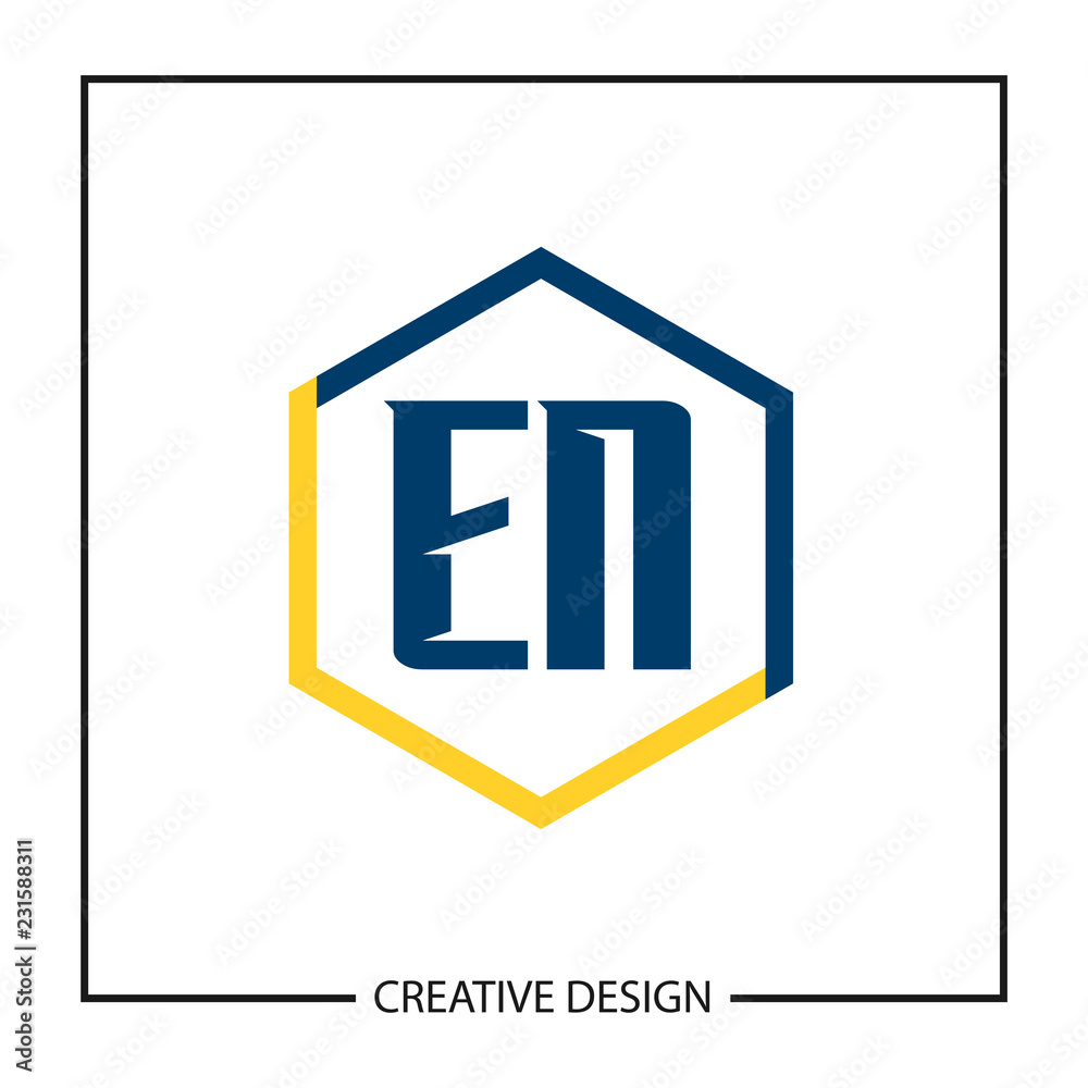 Initial Letter EN Logo Template Design Vector Illustration