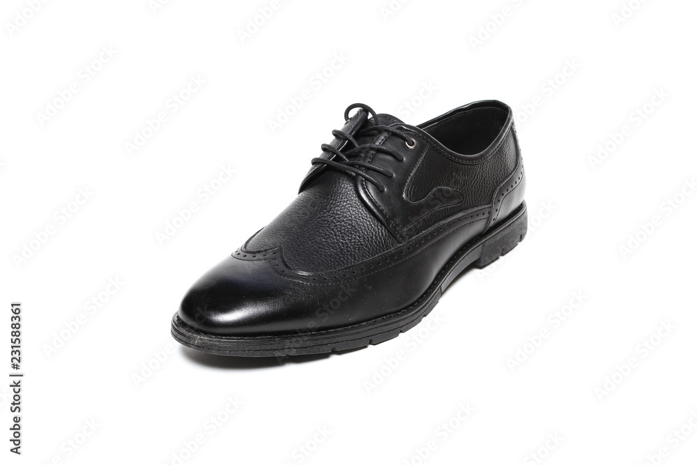 Office leathers man shoes isolated on white Office leathers man shoes isolated on white