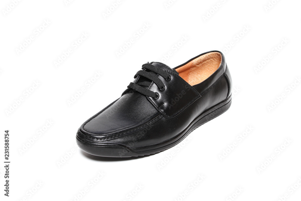 Office leathers man shoes isolated on white Office leathers man shoes isolated on white