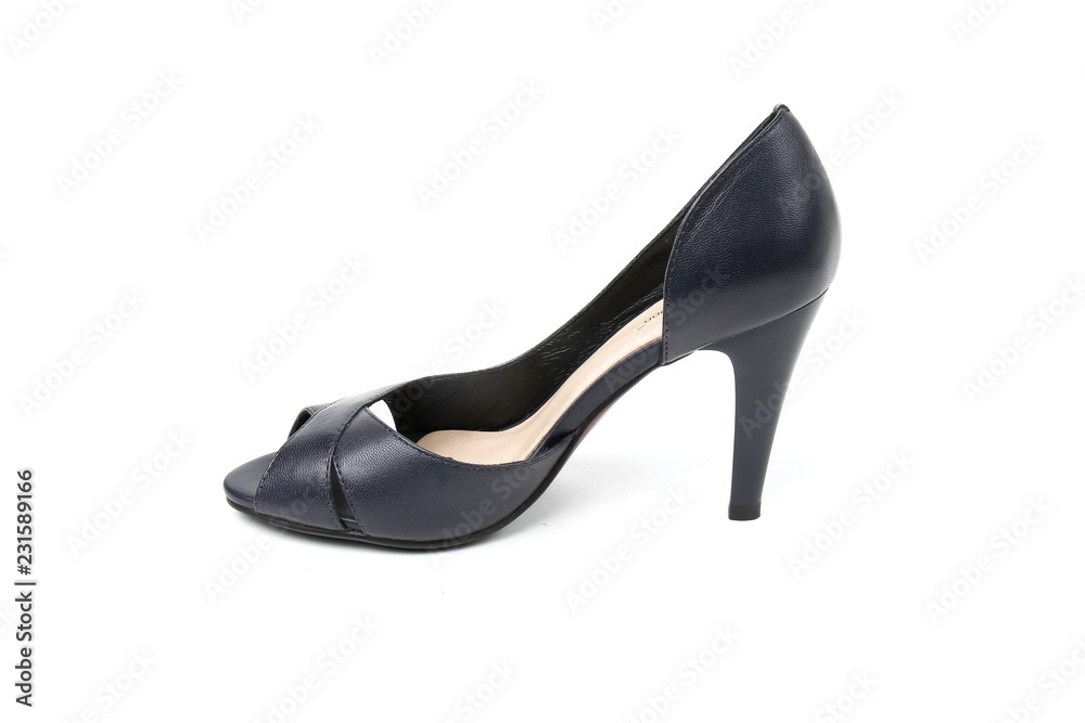 Women's toe and platform shoes isolated on white background