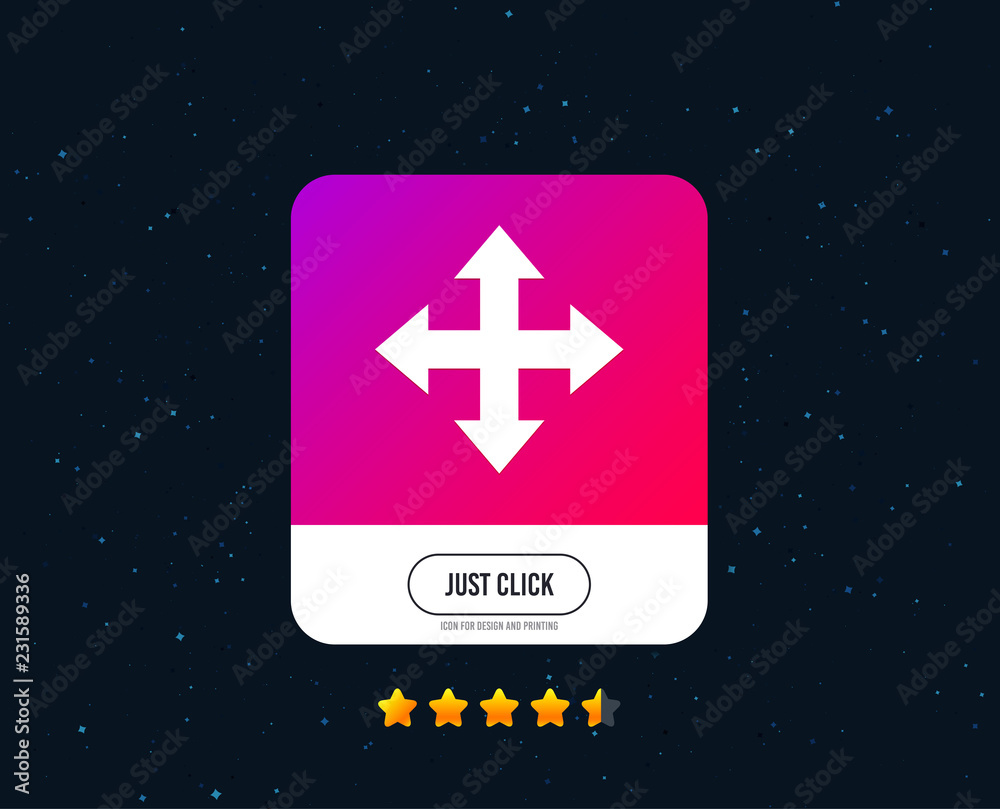 Fullscreen sign icon. Arrows symbol. Icon for App. Web or internet icon design. Rating stars. Just click button. Vector Fullscreen sign icon. Arrows symbol. Icon for App. Web or internet icon design. Rating stars. Just click button. Vector