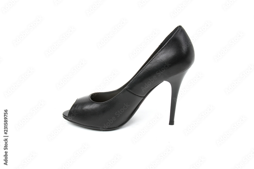Women's toe and platform shoes isolated on white background Women's toe and platform shoes isolated on white background