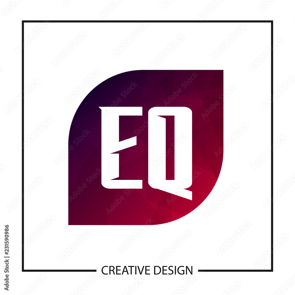 Initial Letter EQ Logo Template Design Vector Illustration Initial Letter EQ Logo Template Design Vector Illustration