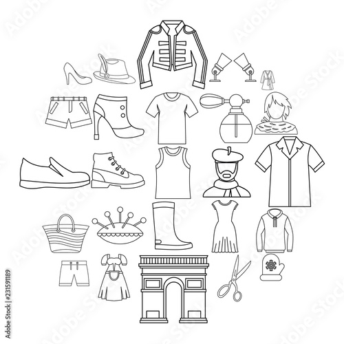 Underlinen icons set. Outline set of 25 underlinen vector icons for web isolated on white background