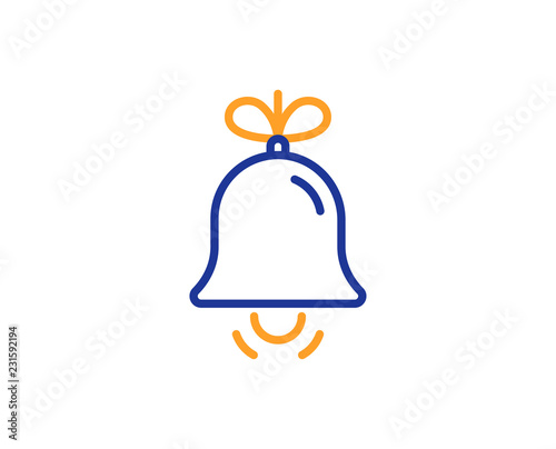 Christmas bell line icon