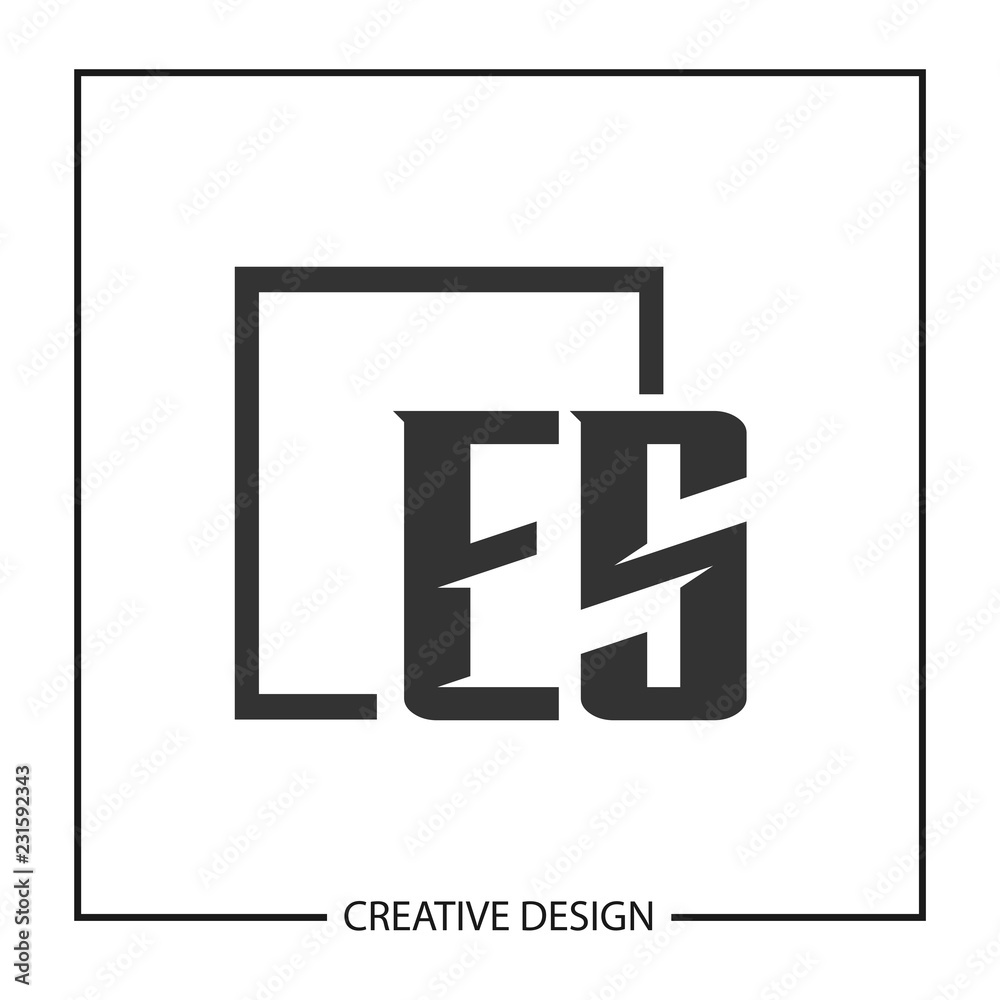 Obraz premium Initial Letter ES Logo Template Design Vector Illustration