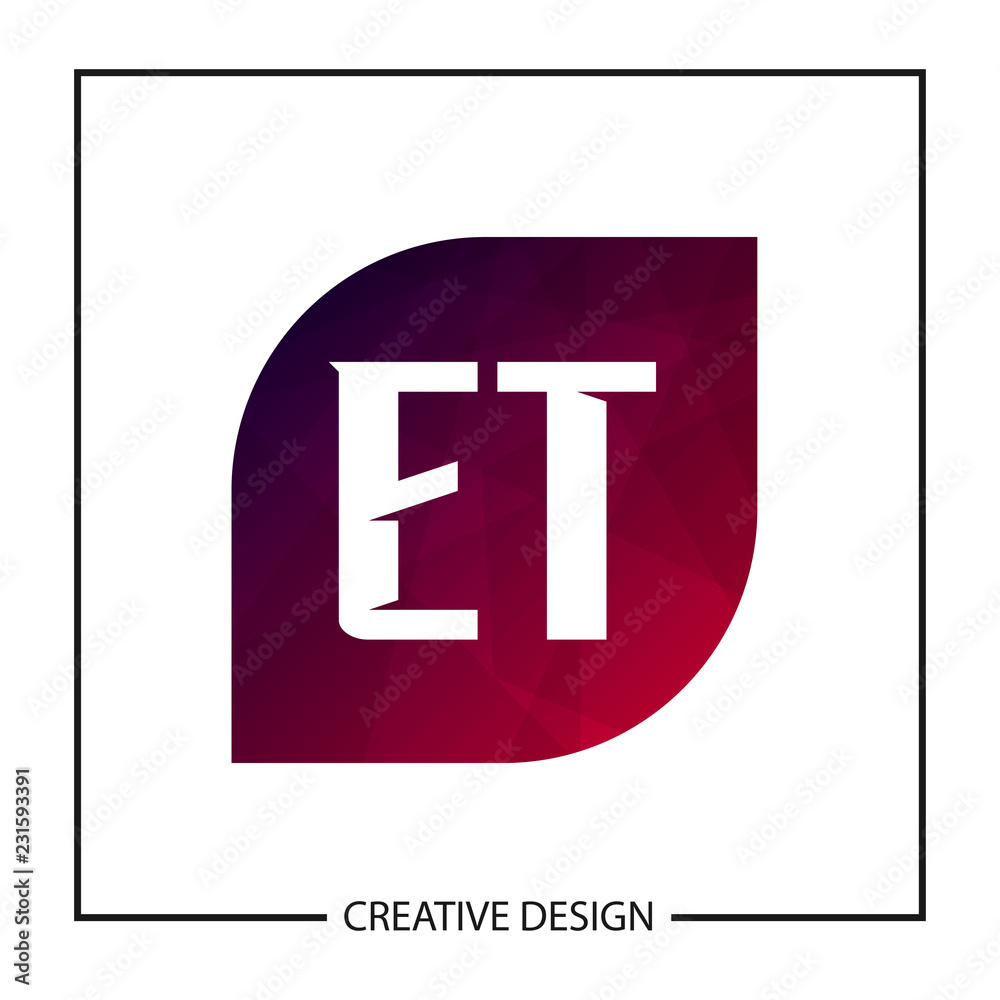 Initial Letter ET Logo Template Design Vector Illustration Initial Letter ET Logo Template Design Vector Illustration