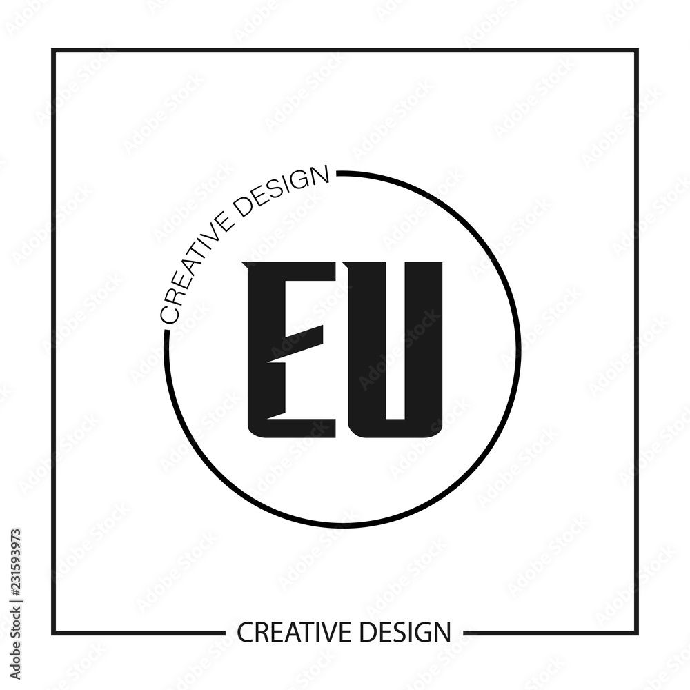 Initial Letter EU Logo Template Design Vector Illustration Initial Letter EU Logo Template Design Vector Illustration
