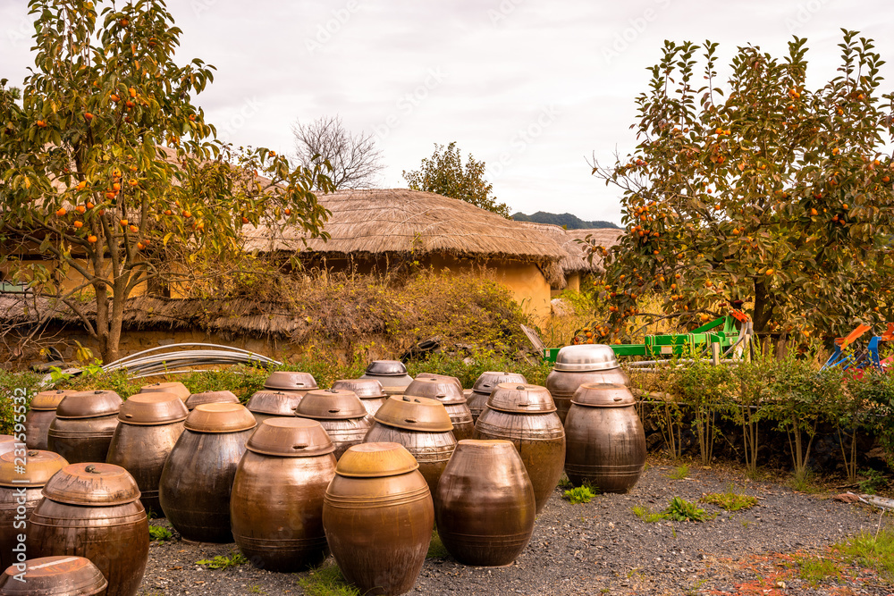 Hahoe Folk Village of South Korea is beautiful in autumn. Hahoe Folk Village of South Korea is beautiful in autumn.