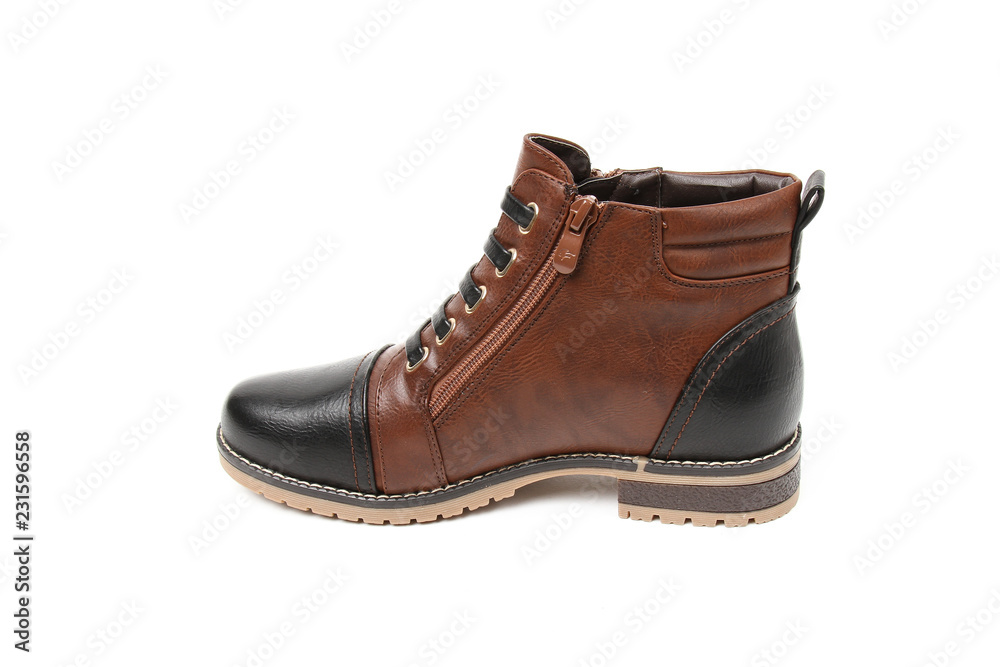 Men's leather fashion shoes isolated on white background Men's leather fashion shoes isolated on white background