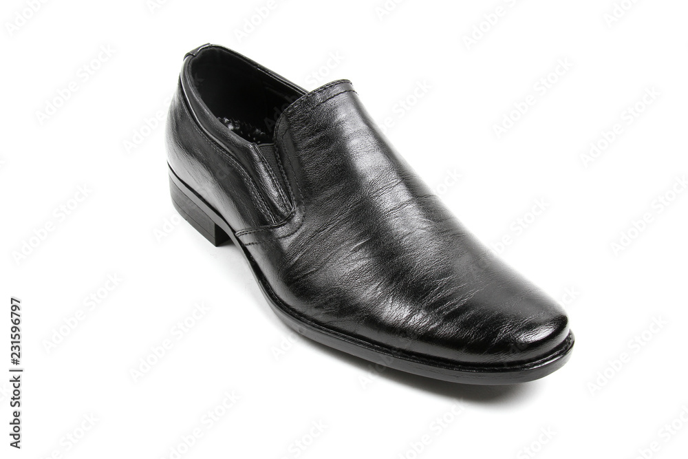 Men's leather fashion shoes isolated on white background