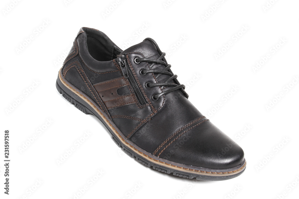 Men's leather fashion shoes isolated on white background Men's leather fashion shoes isolated on white background
