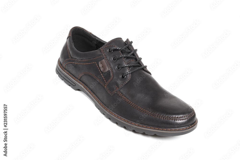 Men's leather fashion shoes isolated on white background Men's leather fashion shoes isolated on white background