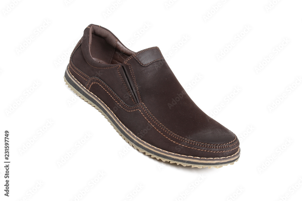 Men's leather fashion shoes isolated on white background Men's leather fashion shoes isolated on white background