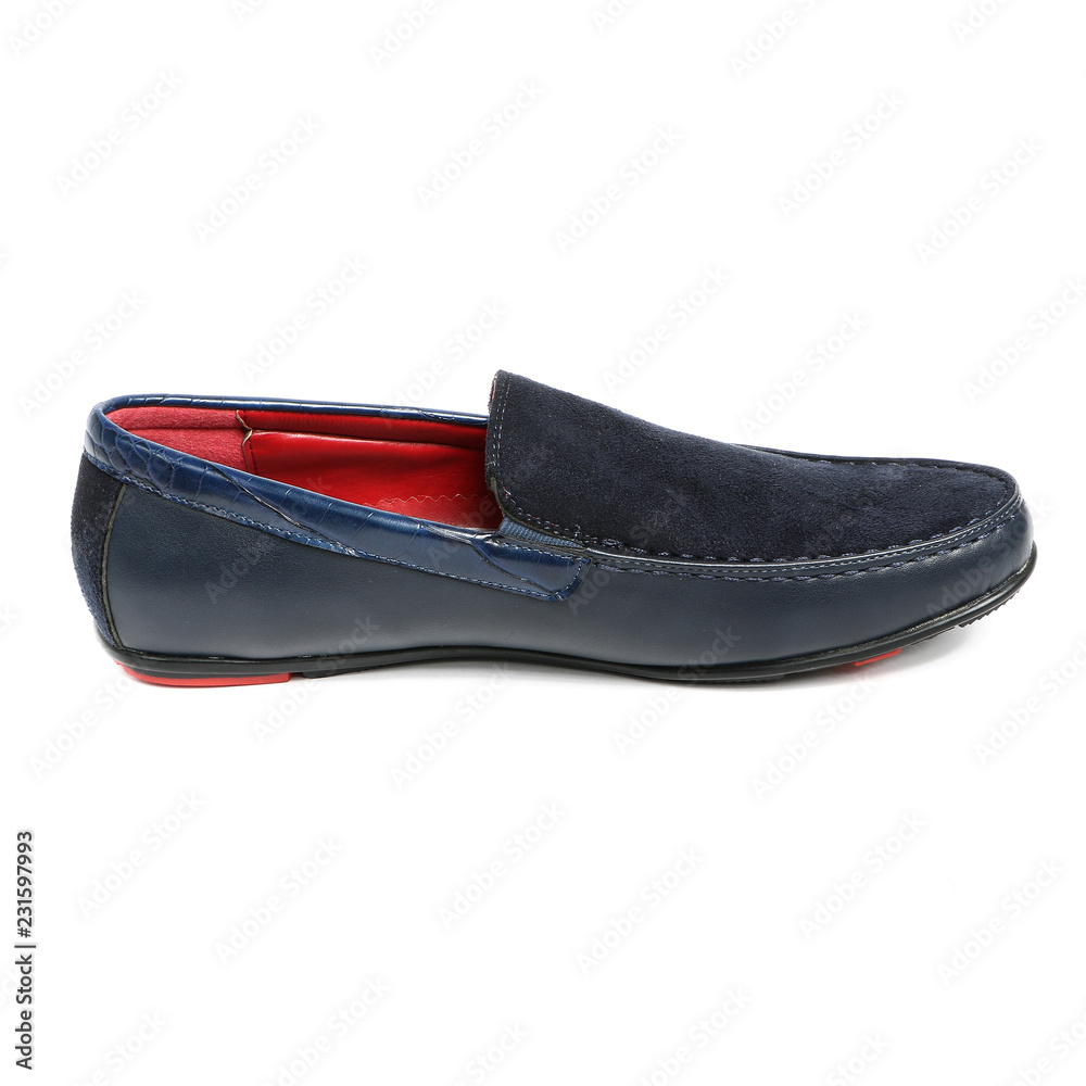 Men's leather fashion shoes isolated on white background