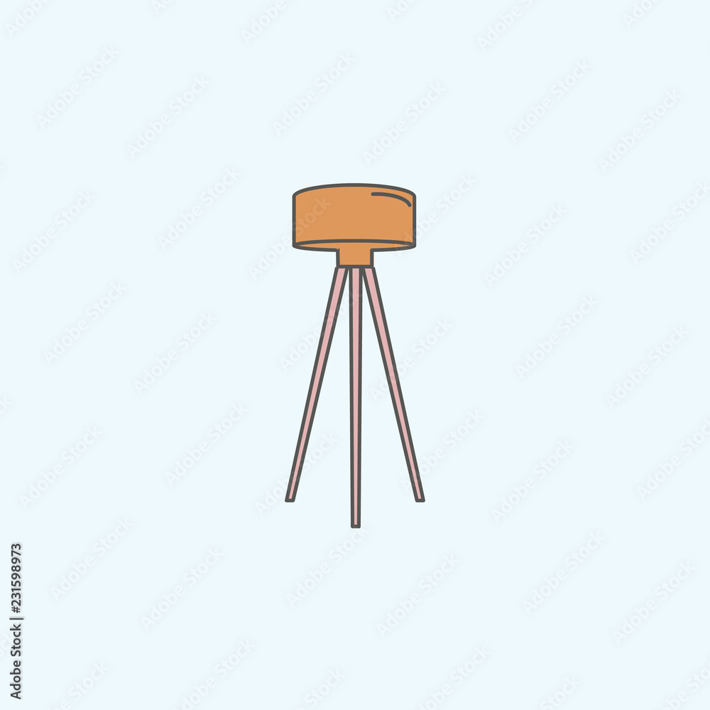 Floor lamp icon on white background Floor lamp icon on white background