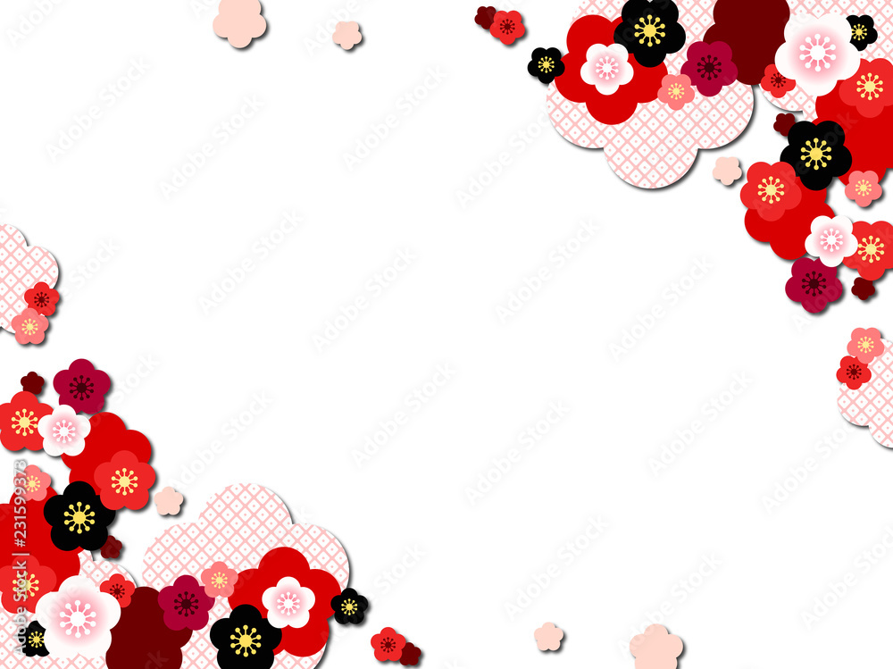 梅の花の背景 梅の花の背景